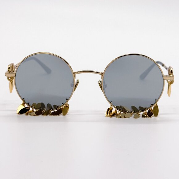 NEW VALENTINO SUNGLASSES VLS-174A LIMITED EDITION GOLD/SILVER WOMEN EYEWEAR main image 14